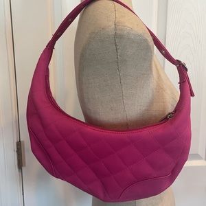 Vintage Urban oxide pink purse Quilted fabric shoulder bag pocketbook handbag